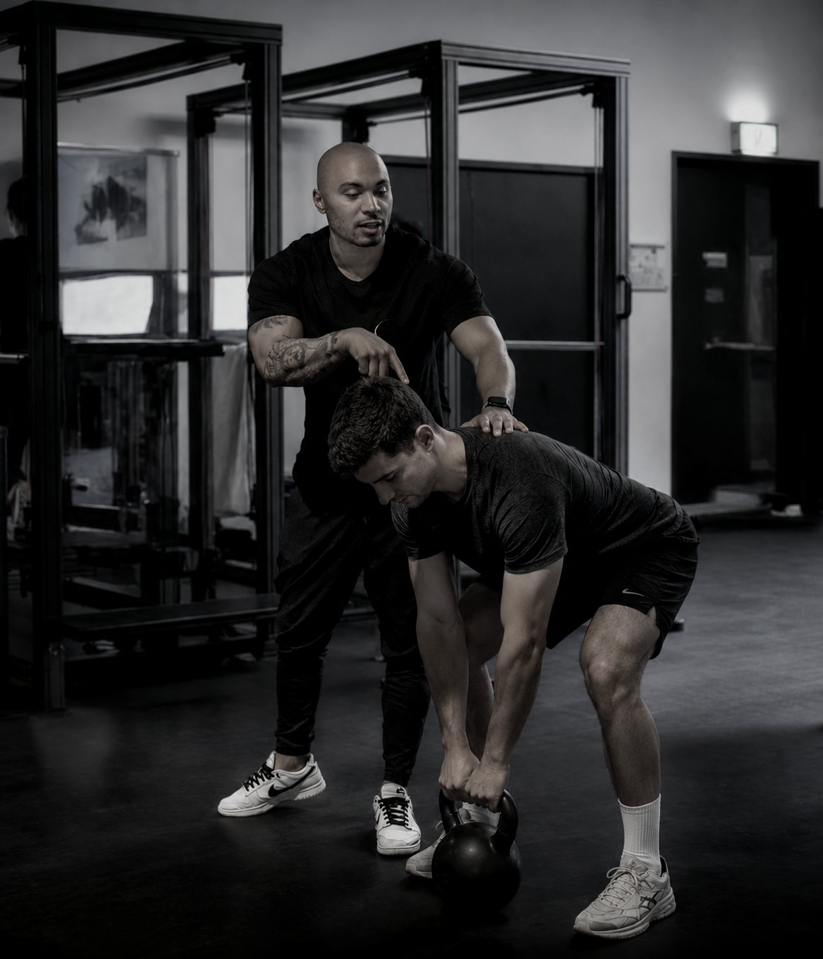 Joey coaching a client